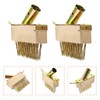 DOITOOL Weeding Wire Brush with Scraper Tools, Moss Removal Deck