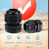 Aandxmok 60 Pack NPT 1/2" Thread 6-12mm,Black Nylon Waterproof Cable