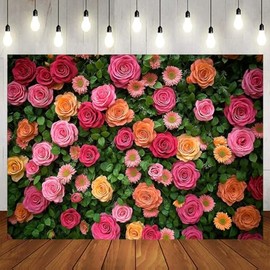 Hnzwbxg 10X8ft Floral Backdrop for Photography Valentine's Day Backdrop Wedding Backdrops Spring Flower Photography Backdrop Backdrops for Photographers Studio Props 049