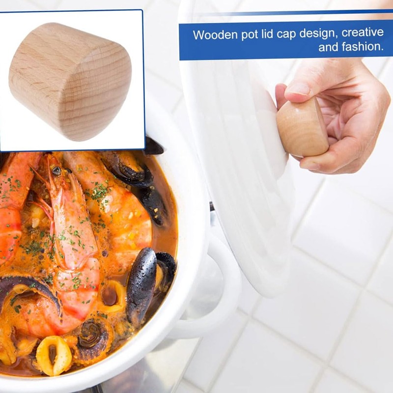 4-Piece Pot Cap Top Bead Drawer Knobs, Drawer Pulls, Pan