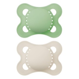 MAM Original Rubber Dummy Set of 2 with Dummy Box, 2-6 Months, Neutral