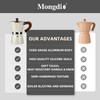 Mongdio Stovetop Espresso Maker Moka Pot, Cuban Coffee Maker Stove