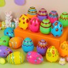 JOYIN Toy 24 PCs Plastic Printed Bright Easter Eggs, Over