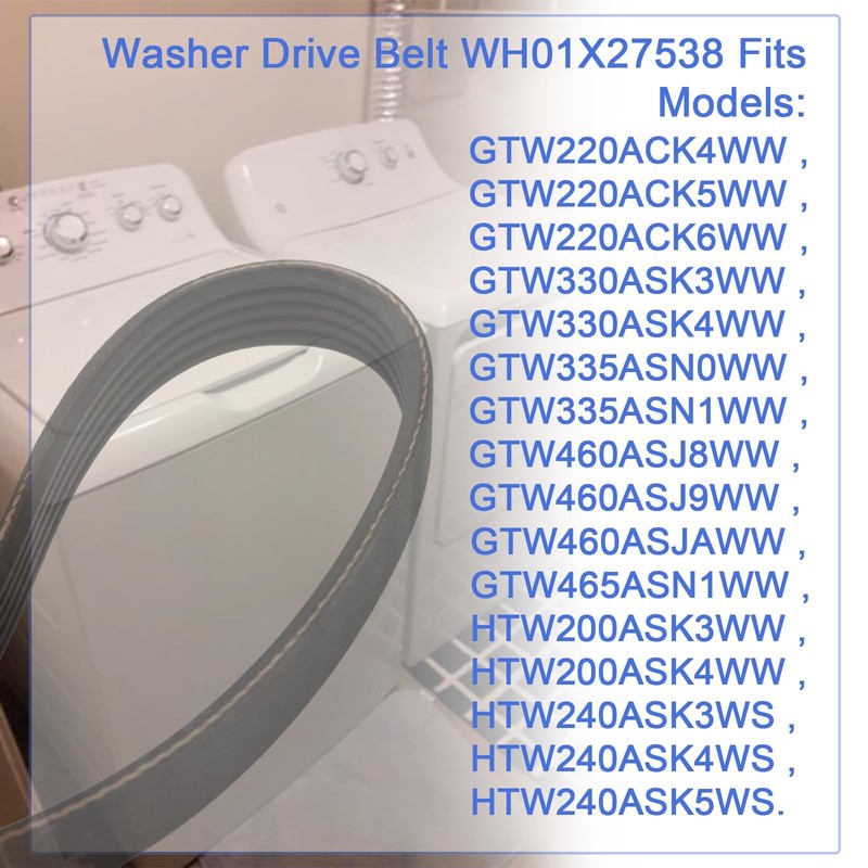 WH01X27538 Compatible with GE Washer Drive Belt wh01x27538 Replacement