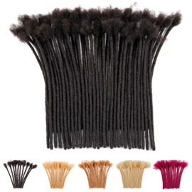 JIAJIA Teresa 10" 0.6Cm Ancho Loc Extensión Cabello Humano Natural Negro 40 Hilos Completo Hecho A Mano Permanentes Loc Extensiones Se Puede Teñir Y Blanquear Para Hombres/Mujeres/Niños Real Dreadlock