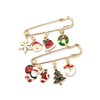 PTDecals Pack of 2 Christmas Brooch Bag Clothes Sticker Pins,