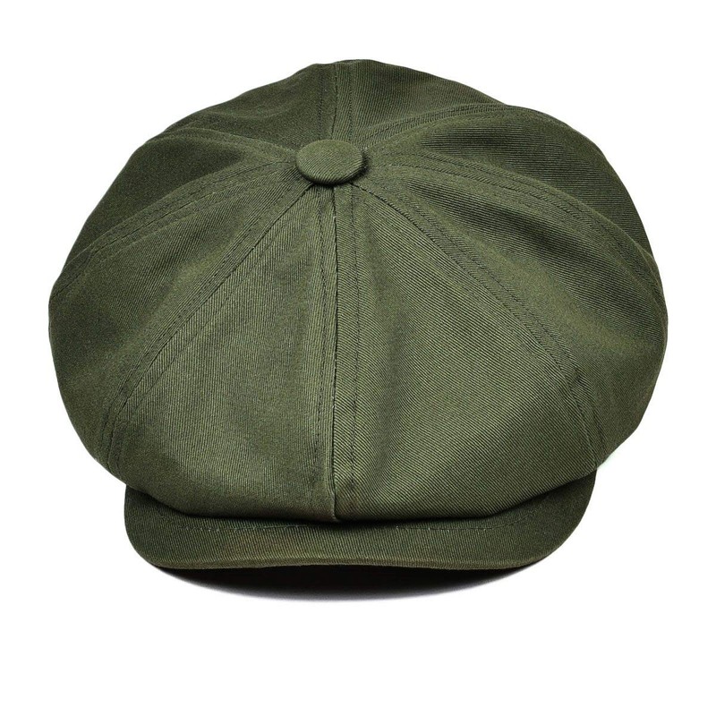 BOTVELA Men's 8 Piece Newsboy Flat Cap 100% Cotton Gatsby