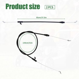 BOXOB 2stk 946-04661A Steuerkabel für 53cm Selbstfahrenden Benzin-Rasenmäher für Troy Bilt TB110 TB230 MTD Yard Machine, Ersatz-Gasdraht Rasenmäher