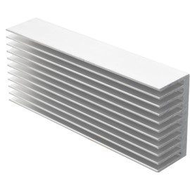 Audiofan Heatsink Aluminum Heat Dissipation Plate 1.6 x 3.9 x 0.8 inches (40 x 100 x 20 mm), Silver 1 Piece