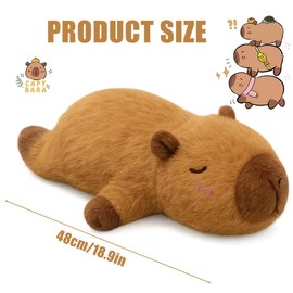 Mineup 48 cm Capybara Cuddly Toy XXL, Capybara Plush Toy, Capybara Plushie Dolls, Cute Capybara Plushie, Simulation Animal Capybara Dolls, Gift for Girls