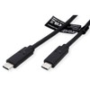 VALUE USB4 Gen3x2 Cable, C-C, ST/ST, 40Gbps, 100W, Black, 1m