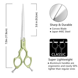 HASHIMOTO Dog Cutting Scissors for Grooming, Grooming Scissors for Dog, Straight Blade, Extremely Light Weight, Matte Surface, Designed for Professional Pet Groomers or Family DIY Use.