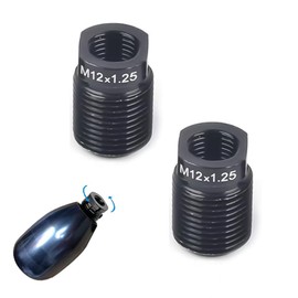 KASELIN Shift Knob Adapter with Internal Screw Aluminum Alloy Car Shift Screw Adapter for Universal Knobs Gear Stick Knobs 2pcs (M12X1.25)