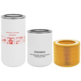 24121212 Air/Oil Separator 88171913 Air Filter 39329602 Oil Filter Compatible with Air Compressor UP6-5 UP5 UP6-15C Replace 22388045 1092200281 13294374 17200095