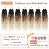 Goddess Locs Crochet Hair 18 Inch 7 Packs Faux Locs