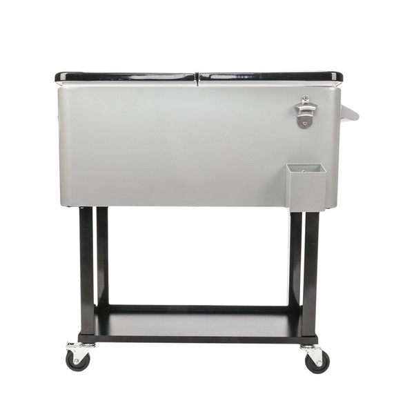 Knocbel Outdoor Patio Kitchen Rolling Ice Chest 80 Quart Party