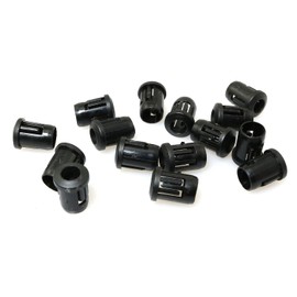 RLECS 50pcs 5mm Led Holder Light Emitting Diode Holder Lamp Base Cover Black Plastic Display Mount Panel Blub Cup Case