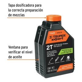 Aceite Sintético Para Motor De 2 Tiempos 400ml, Truper 17625