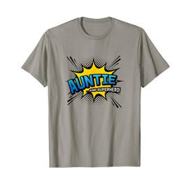 Auntie & Superhero - Comic Book Style T-Shirt