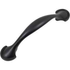 Stone Harbor Hardware Fairport Spoon Cabinet Pull, 3 Inches, Matte Black