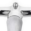 Healeved 3370106LNI Silver Wall Mount Bathtub Shower Faucet with 2