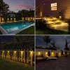 LITOM 4-Pack Solar Fence Lights | 2 Modes, IP65 Waterproof