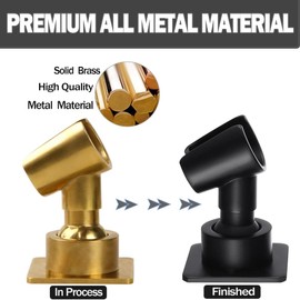 Shower Head Holder All Meta lHandheld Shower Wand Bracket Adhesive Shower Wall Mount Holder Brass Shower Spray Holder Black, Drill Free Glue Installation