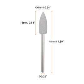 HARFINGTON 10pcs Rubber Polishing Bit Silicone Buffing Wheels 150 Grit 6mm Dia Mounted Grinding Head for Electric Grinder Rotary Tool, Tapered Shape
