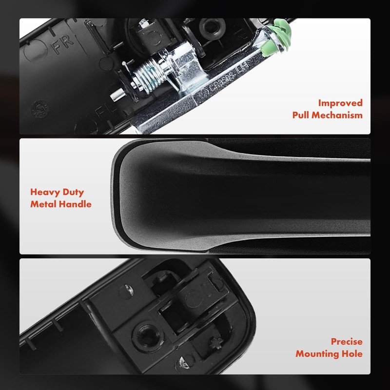 A-Premium Upgraded Metal Exterior Door Handles Compatible with Ram 1500
