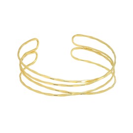 Gold Arm Cuff, Multi-layer Crossing Arm Bracelet, Adjustable Opening Arm Cuff, Upper Arm Cuff for Women's Dating, Festival, Party, Performance