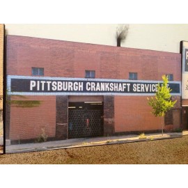 PTF DESIGNS O Scale Scratch Built "Pittsburgh Crankshaft" Mechanic Building Flat MTH Lionel