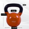 BESEA Orange Vinyl Coated Kettlebell 40lBS, Wide Grip Handle, Stable