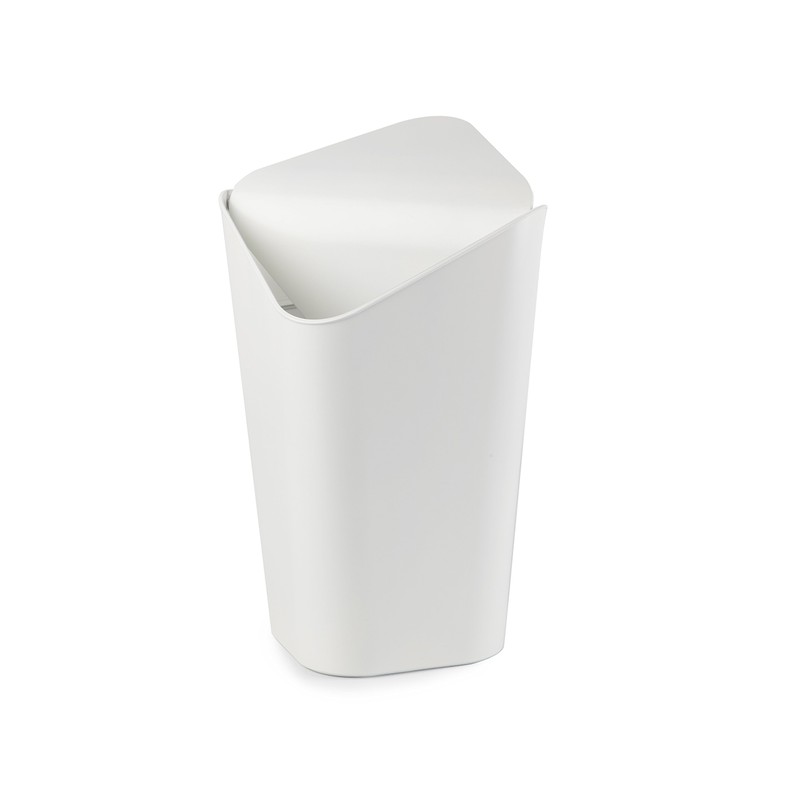 【umbra】 Trash Can Corner Can Metallic White 5L with Lid