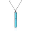 Lauren-Spencer Gemstone Bar Necklaces for Women Gold Silver Plated Simulated