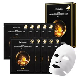 JMsolution Mascarilla Nutritiva Active Golden Caviar - Mascarilla Facial Coreana Para El Cuidado De La Piel - Caviar Extraído - Esencia De Colágeno-
