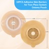 10PCS Skin Barrier with Non-Woven Border for Two-Piece Colostomy Bags,