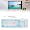 Sanpyl USB Wired Keyboard, 103 Keys Foldable Silicone Keyboard Waterproof