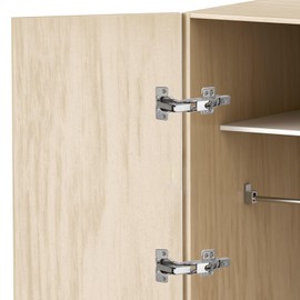 Kitchen Cabinet Hinges (1 Pair, 2 PCS) 165 Degree Fhalf Overlay Cabinet Hinges for Lazy Susan/Corner/Hidden Door/Folden Door