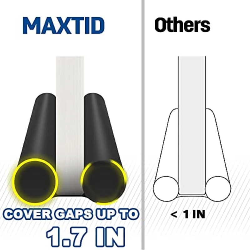 MAXTID Twin Door Draft Blocker Seal Large Door Gap Noise