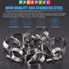Glarks 12Pcs 6 Sizes 32-116mm Stainless Steel T-Bolt Hose Clamps