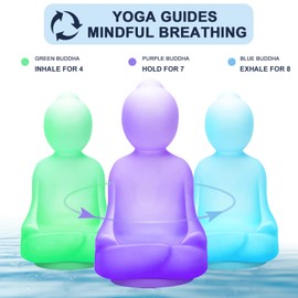 Lalifebuss Mindfulness 'Breathing Yoga', 4-7-8 Guided Visual Meditation Breathing Light, Calm Your Mind for Stress & Anxiety Relief/Learn Deep Breathing for Adults Kids Social Emotional Learning
