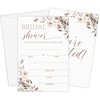 GOLRMC Wildflower Bridal Shower Invitations, 4x6 Set of 25 Wildflower