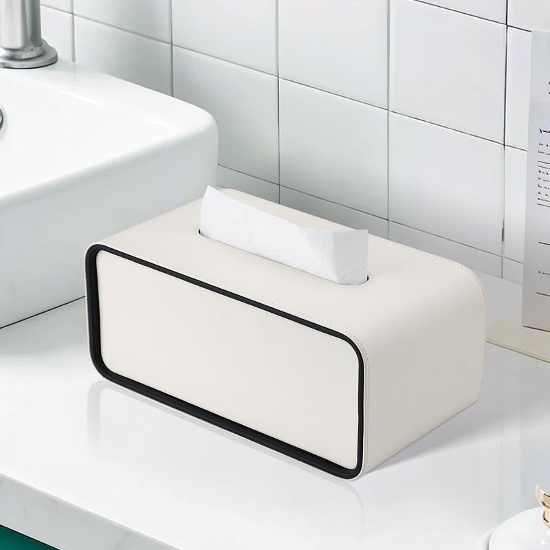 Tissue Case, KINGFOM Elegant Design Leather Tissue Box Tissue Cover