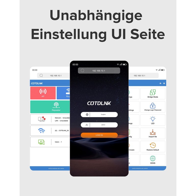 WLAN Amplifier with WPS de1124b