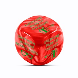 Santa Swap Gift Exchange Dice, Gift Exchange Dice Game, Dices Games for Family Party, Stocking Stuffers for Women Men Adults, White Elephant Gifts for Adult, Christmas Dices Gift Exchange Game