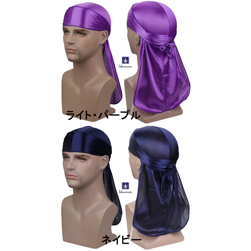 Miracroute Du Rug, Glossy Fabric, Durag Hip-Pop, Dance, Du-Rag, Red,