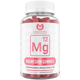 Magnesium Citrate Gummies 600 mg for Adults – High Absorption Supplement for Cramps, Muscle Recovery, Sleep, Bone, and Energy Support – Non-GMO, Allergen Free – 60 Vegan Gummies