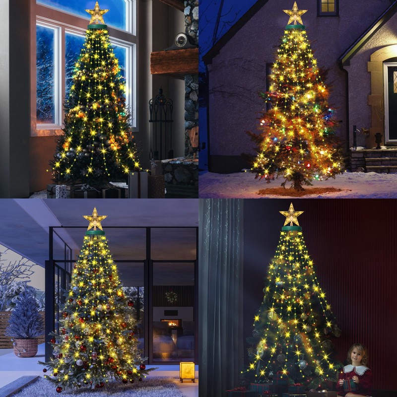 HELESIN Christmas Tree Fairy Lights Warm White