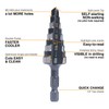 Jerax tools M2 HSS Quick Change 1/4" - 3/4" Step