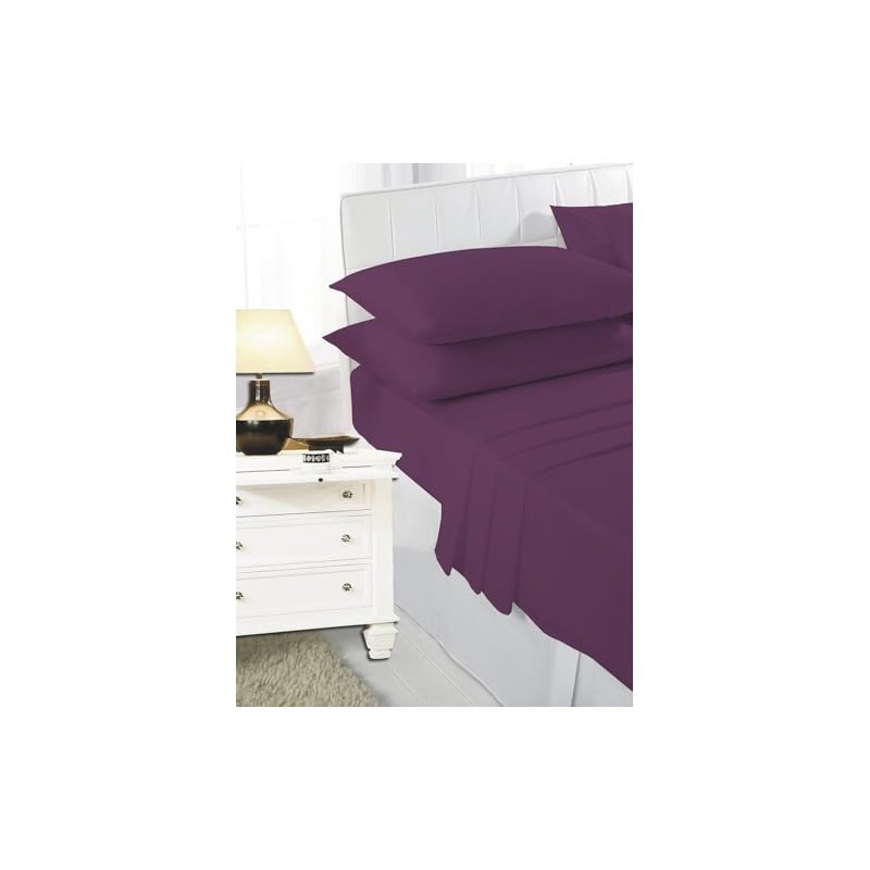 K Collection Percale Easy Care Polycotton Fitted Sheets Single -